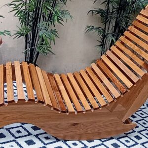 Chaise longue Otarie chêne
