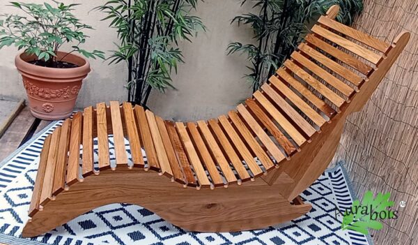 Chaise longue Otarie chêne – Image 2