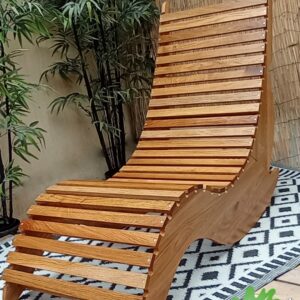 Chaise longue Otarie chêne