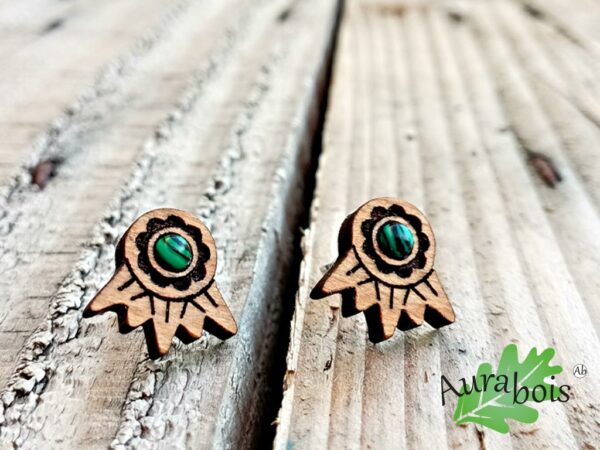 Boucles d'oreilles Amazone malachite