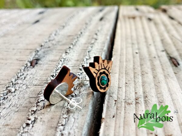 Boucles d'oreilles Amazone malachite – Image 2