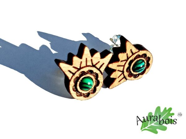 Boucles d'oreilles Amazone malachite – Image 3