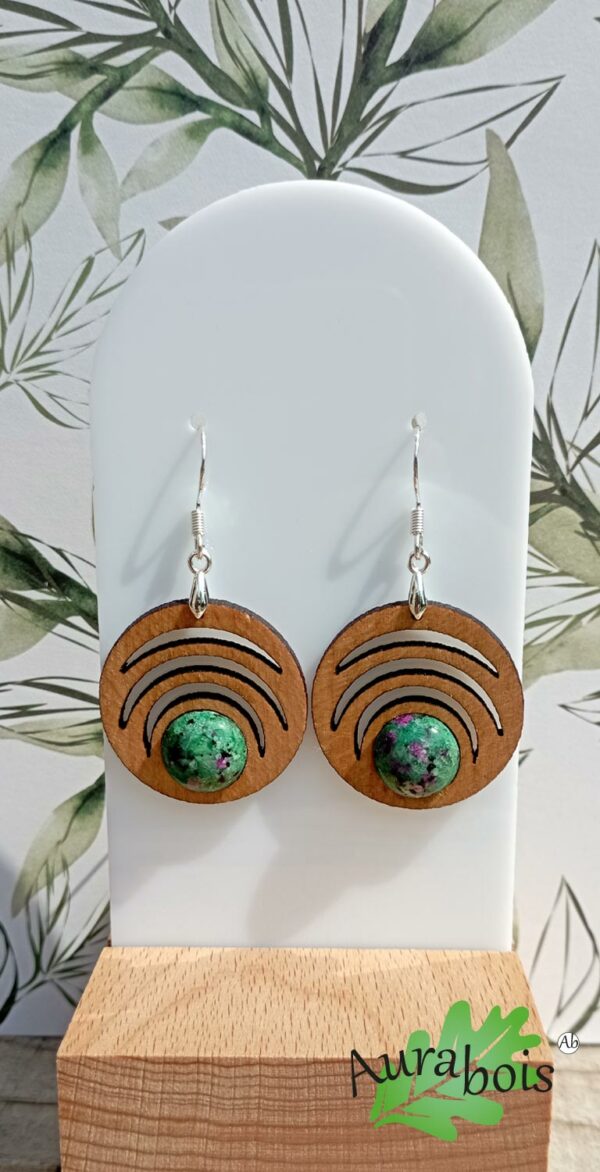 Boucles d'oreilles Seventy Rubis Zoïsite
