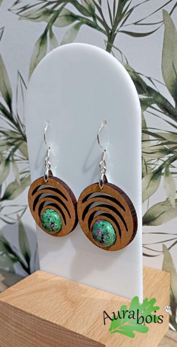 Boucles d'oreilles Seventy Rubis Zoïsite – Image 3
