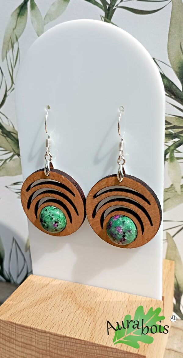 Boucles d'oreilles Seventy Rubis Zoïsite – Image 2