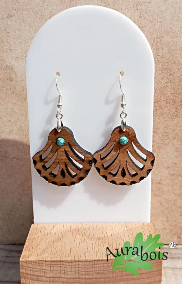 Boucles d'oreilles Palmier Turquoise