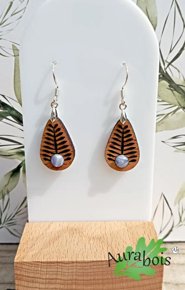 Boucles d'oreilles Tropic jade pourpre