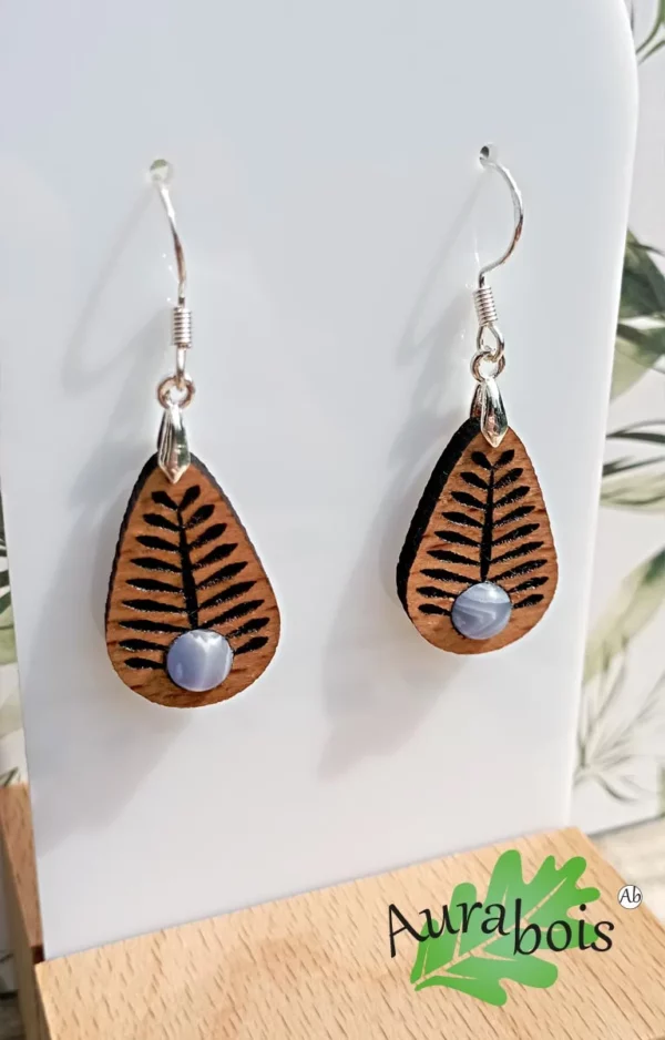 Boucles d'oreilles Tropic jade pourpre – Image 3