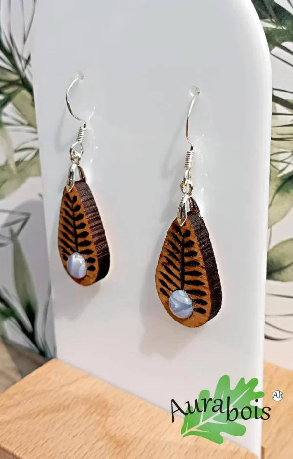 Boucles d'oreilles Tropic jade pourpre – Image 2