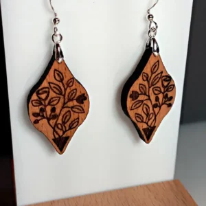 Boucles d’oreilles Rose hêtre