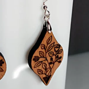 Boucles d’oreilles Rose hêtre