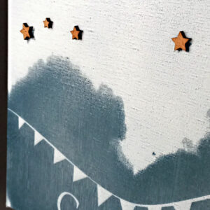 Peinture sur toile montgolfiere (prénom personnalisable)