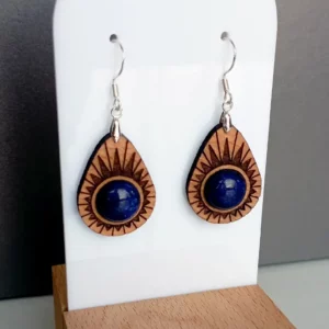 Boucles d’oreilles Avocat Lapis Lazuli