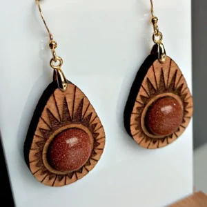 Boucles d’oreilles Avocat Héliolite