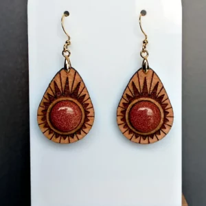 Boucles d’oreilles Avocat Héliolite