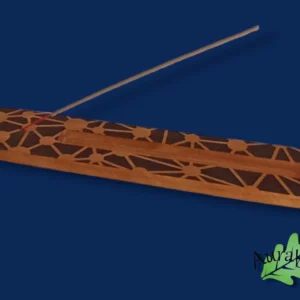 Support à encens en merisier – Gravure Neurone Géométrique – Fait main – Modèle “Neurone”