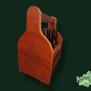 Caisse à bière artisanal – 6 bouteilles – Bois massif & contreplaqué 15 mm – Personnalisable